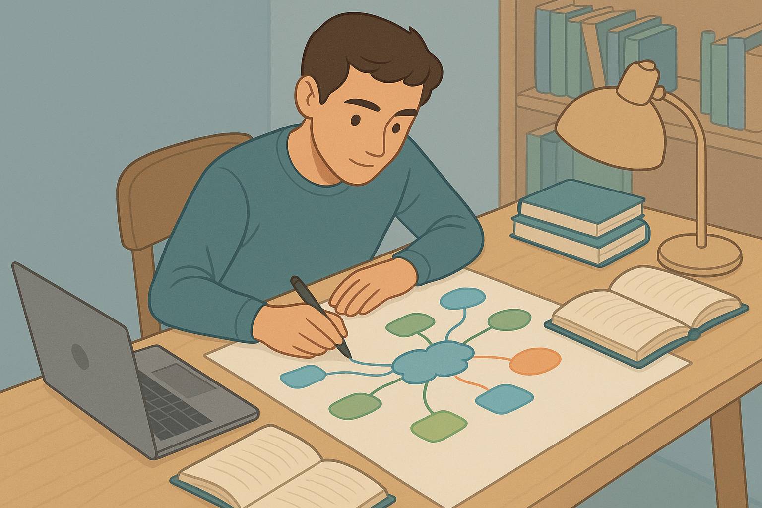 Cómo usar mapas mentales para organizar estudios complejos